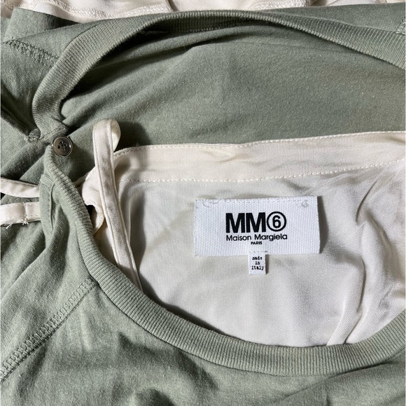 MM6 Maison Martin Margiela 2 in 1 dress green. Size: S - Picture 3 of 6